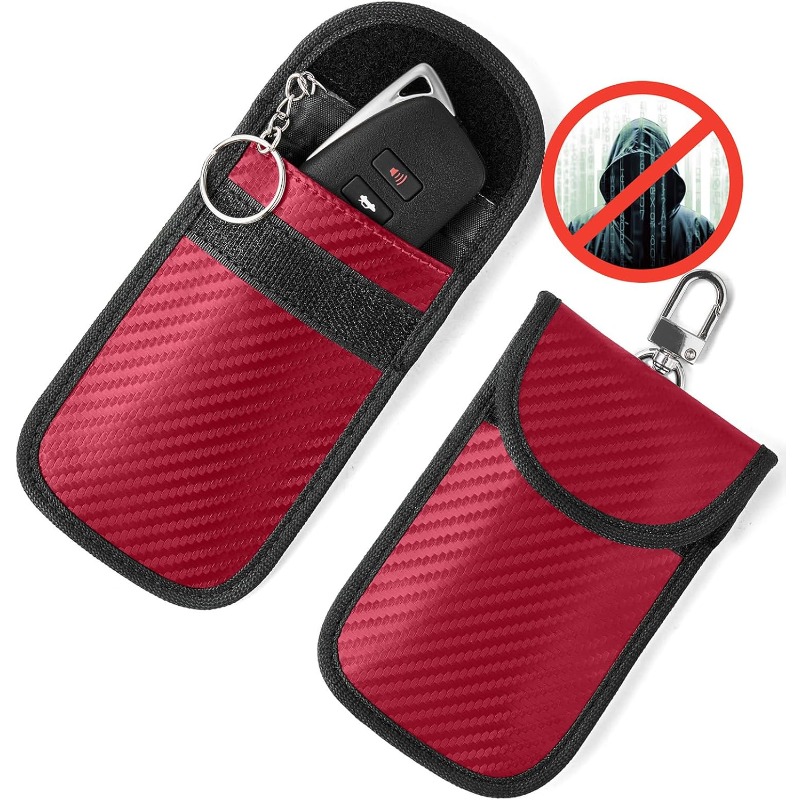 قطعتان من حافظة حجب إشارة مفتا - مراجعة Car Key Signal Blocker وسعره