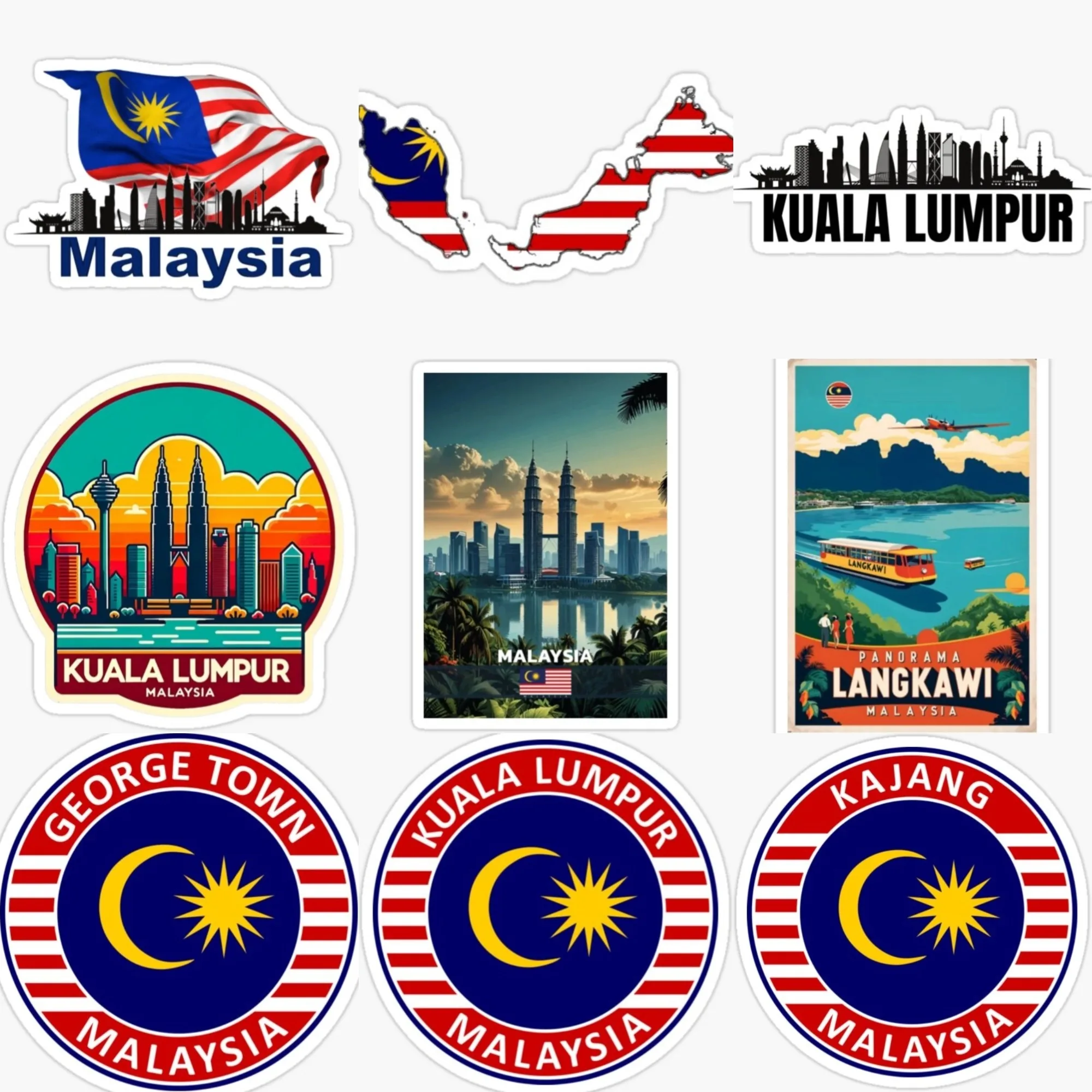 ماليزيا العلم خريطة شعار مشهد  - مراجعة Car Accessories Malaysia وسعره