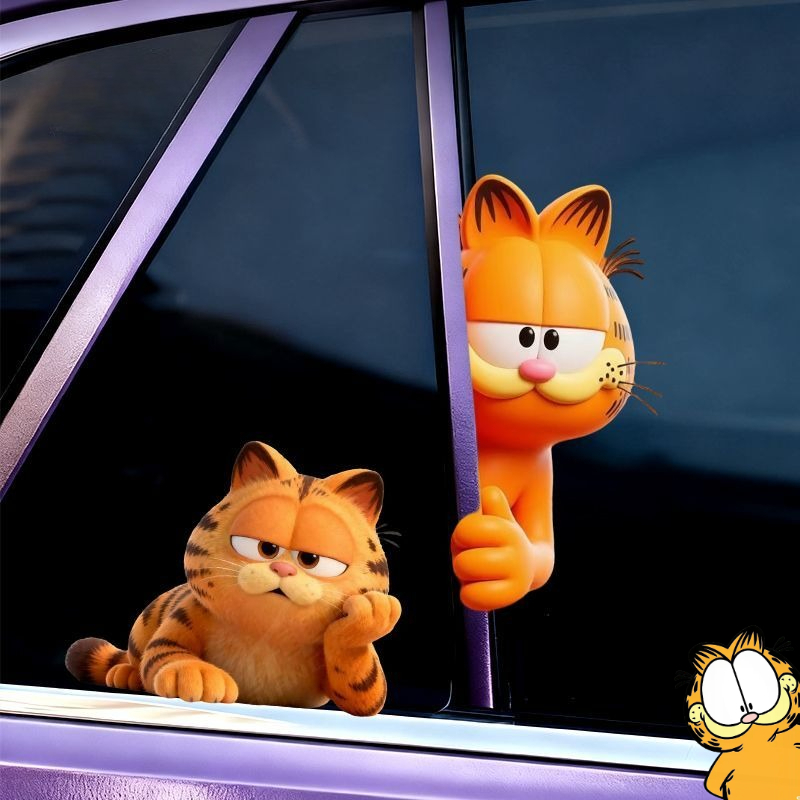 ملصقات غارفيلد الكرتونية اللطي - مراجعة Car Accessories Sticker وسعره