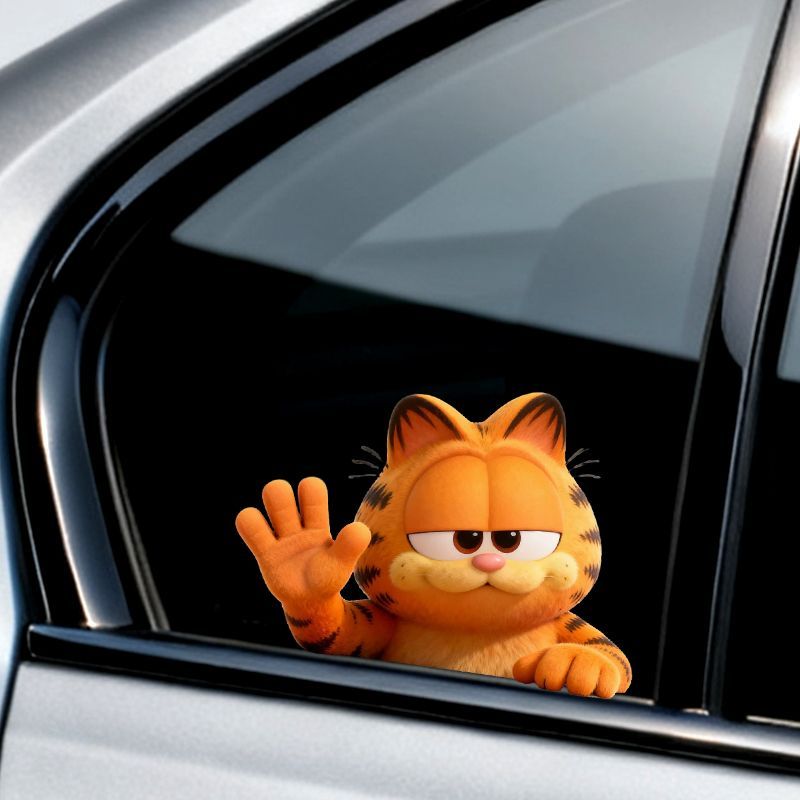 ملصقات غارفيلد الكرتونية اللطي - مراجعة Car Accessories Sticker وسعره